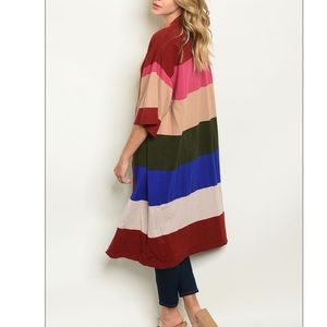 Akira colorblock sweater cardigan duster, NEW!.